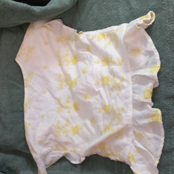 ABERCROMBIE & Fitch Tie Front Cotton Blend embroidered floral Size XS - Picture 4 of 5